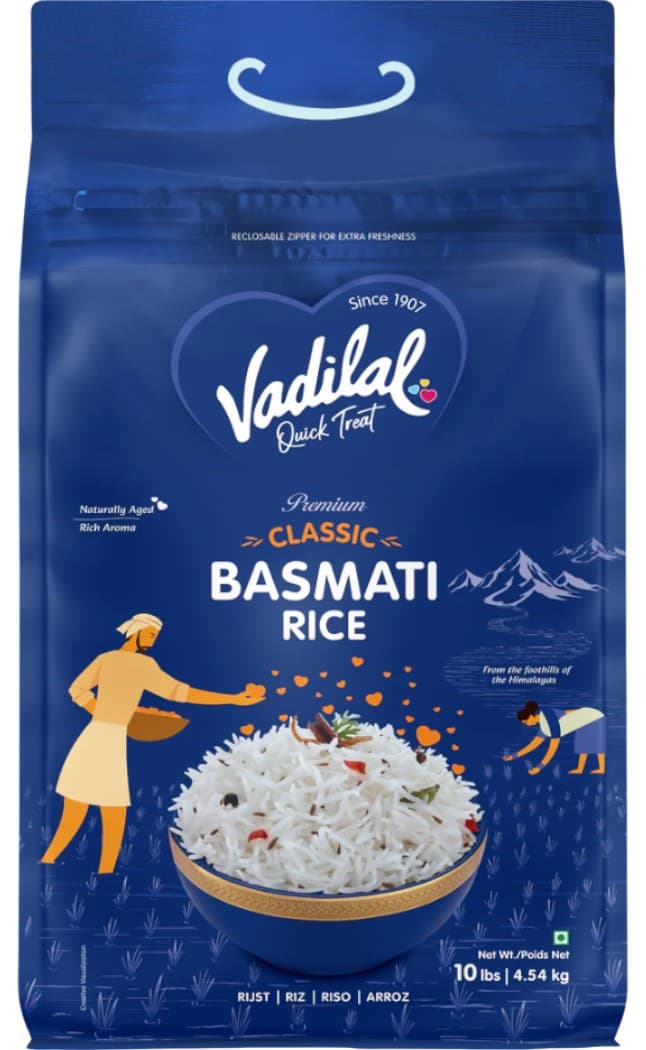 Vadilal Classic Basmati Rice 10L - Flour & Grains