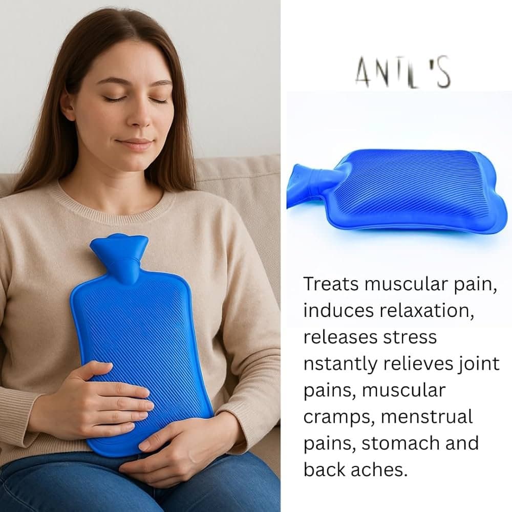 ANTIL'S Hot Water Massage Bottle with Cover - Health & Care