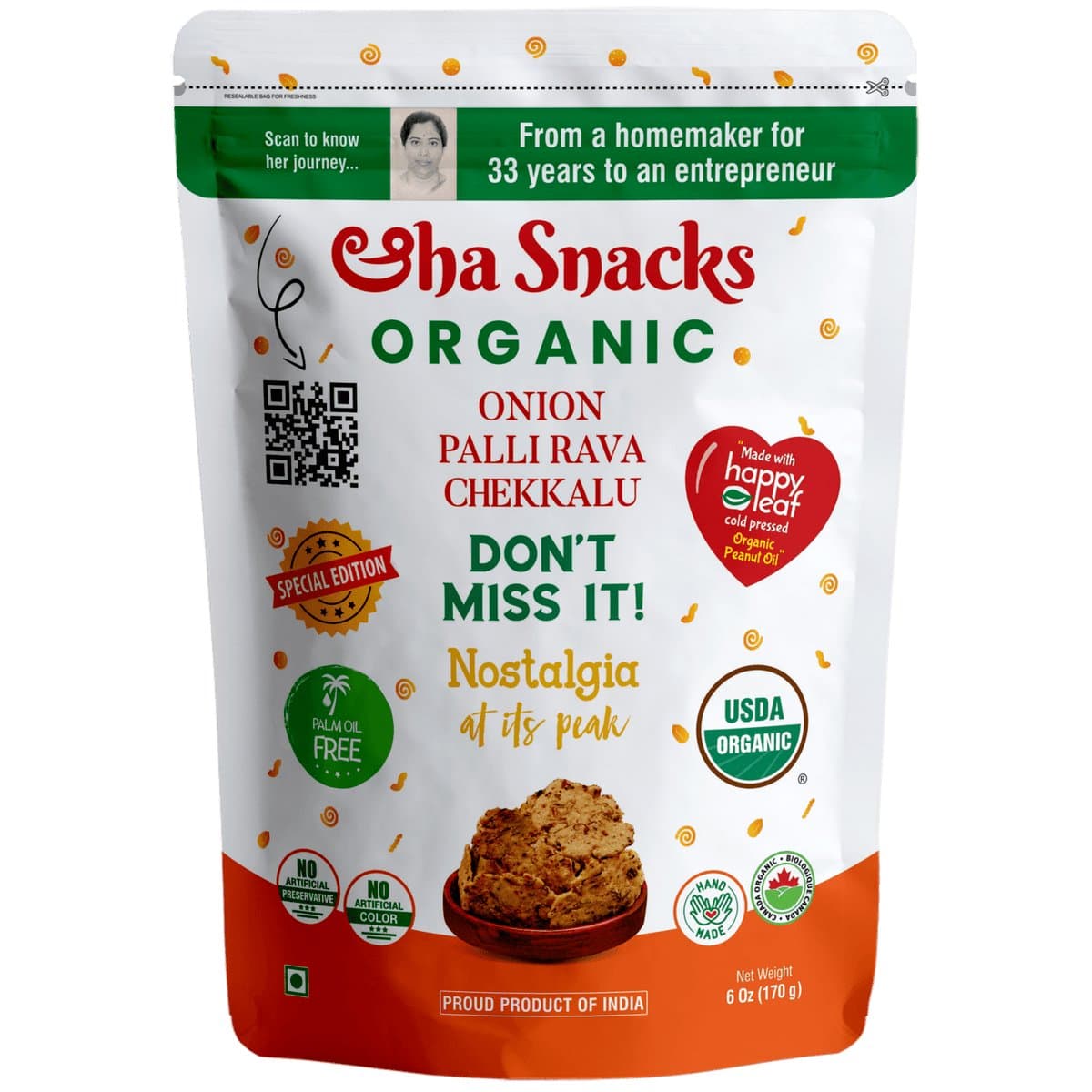 Aha Organic Chekkalu 170g - Snacks