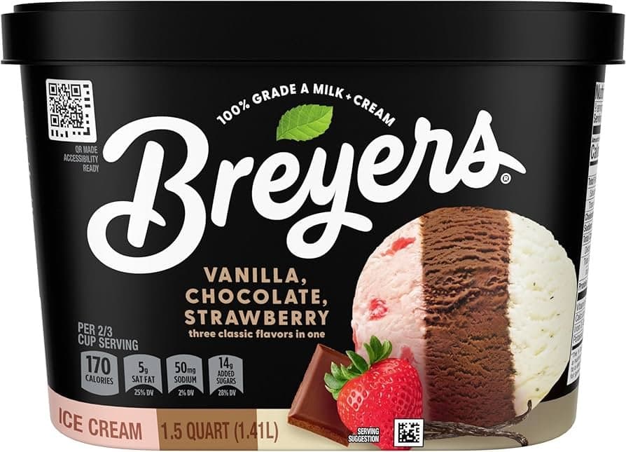 Breyers Strawberry Ice Cream 1.4L - Frozen