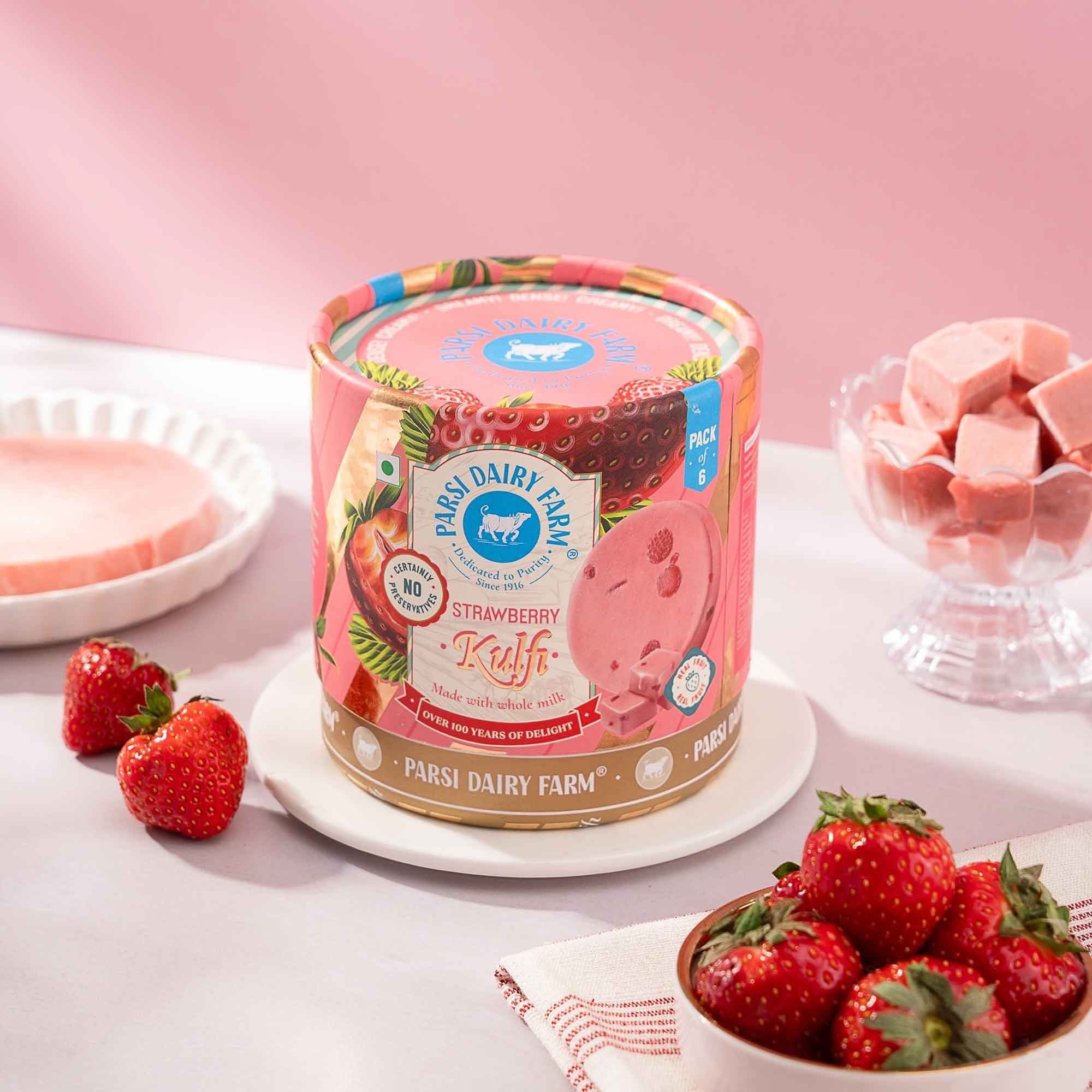 CROWN KULFI Strawberry Kulfi - Frozen