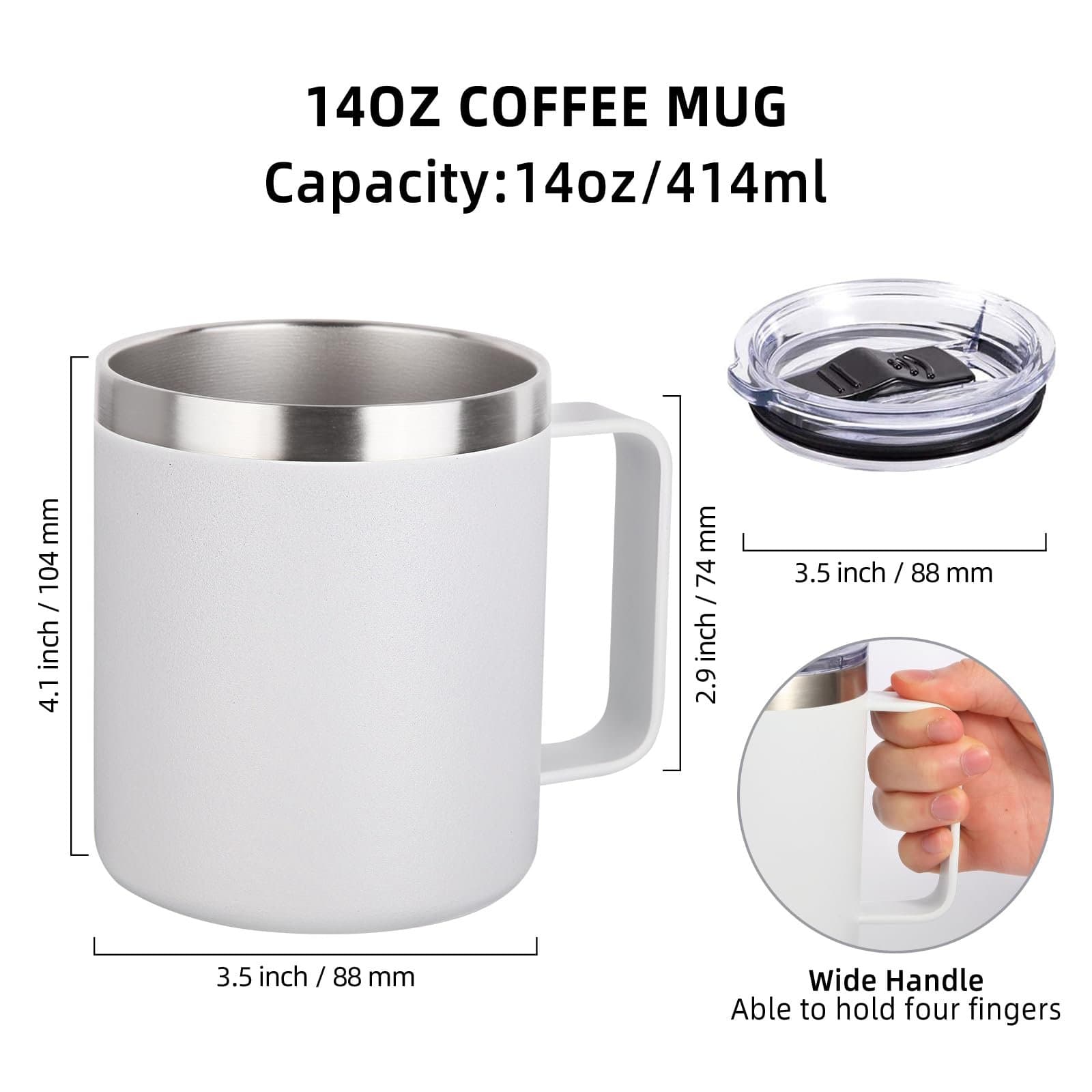Coffee Mug Steel Size 8 - Others
