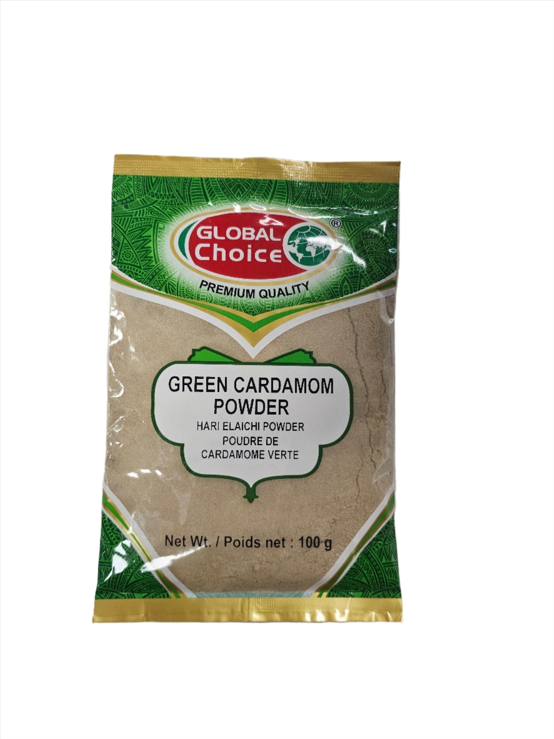 GLOBAL CHOICE Green Cardamom Powder 100g - Spices and Herbs