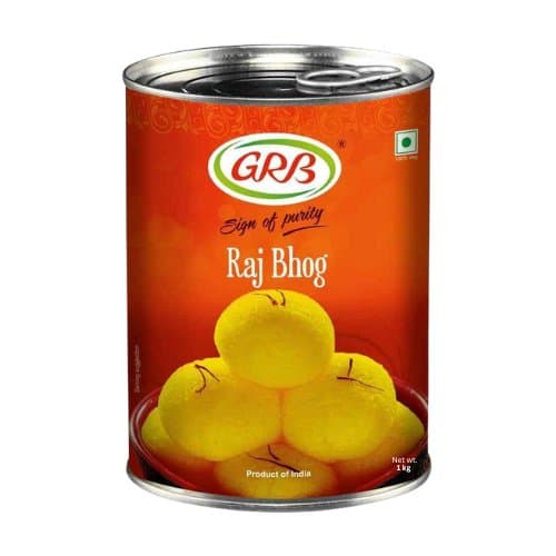GRB Raj Bhog Rasogolla 1kg - Snacks