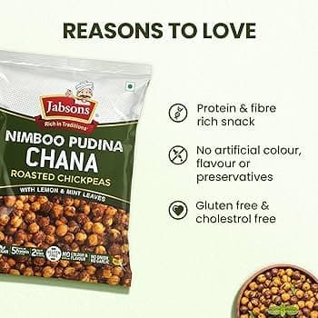 Jabsons Roasted Chana Nimboo Pudina - Snacks