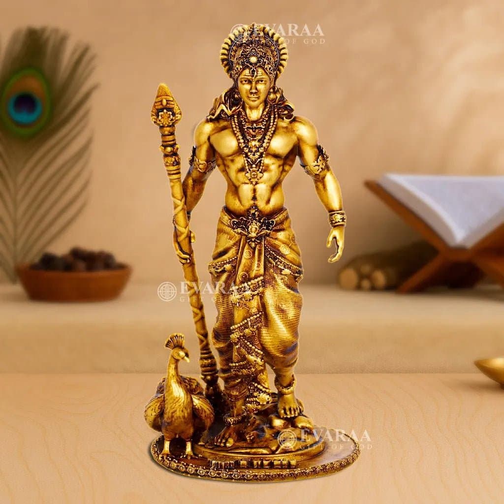 Karthikeya 5" Gold Idol - KitchenReligious