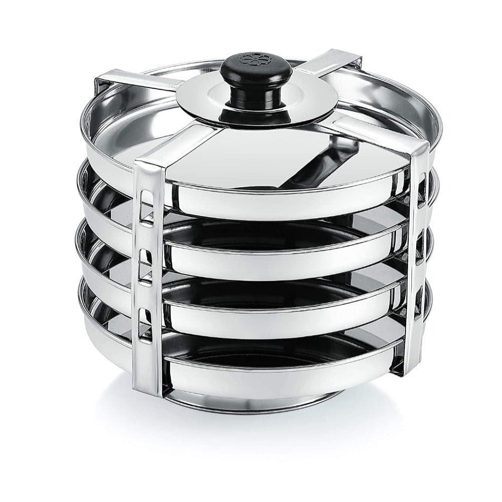 Komal Stainless Steel Dhokla Stand 4 Plate - Household