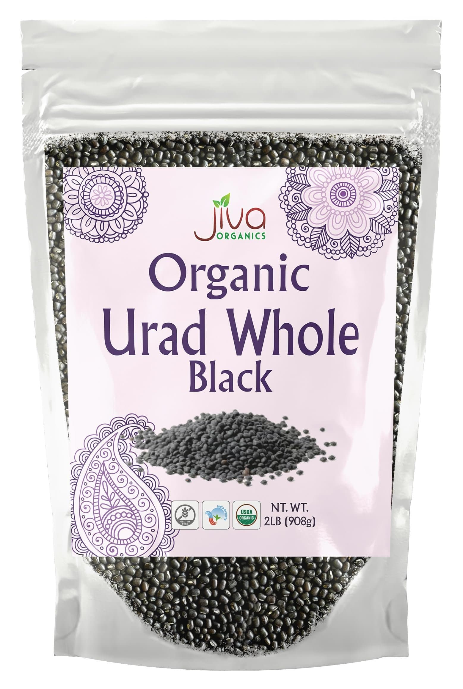 Nature Land Organic Urad Whole 2lb - Pulses