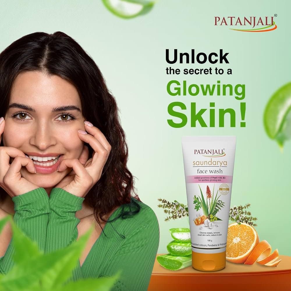 Patanjali Saundarya Face Wash 100g - Health & Care