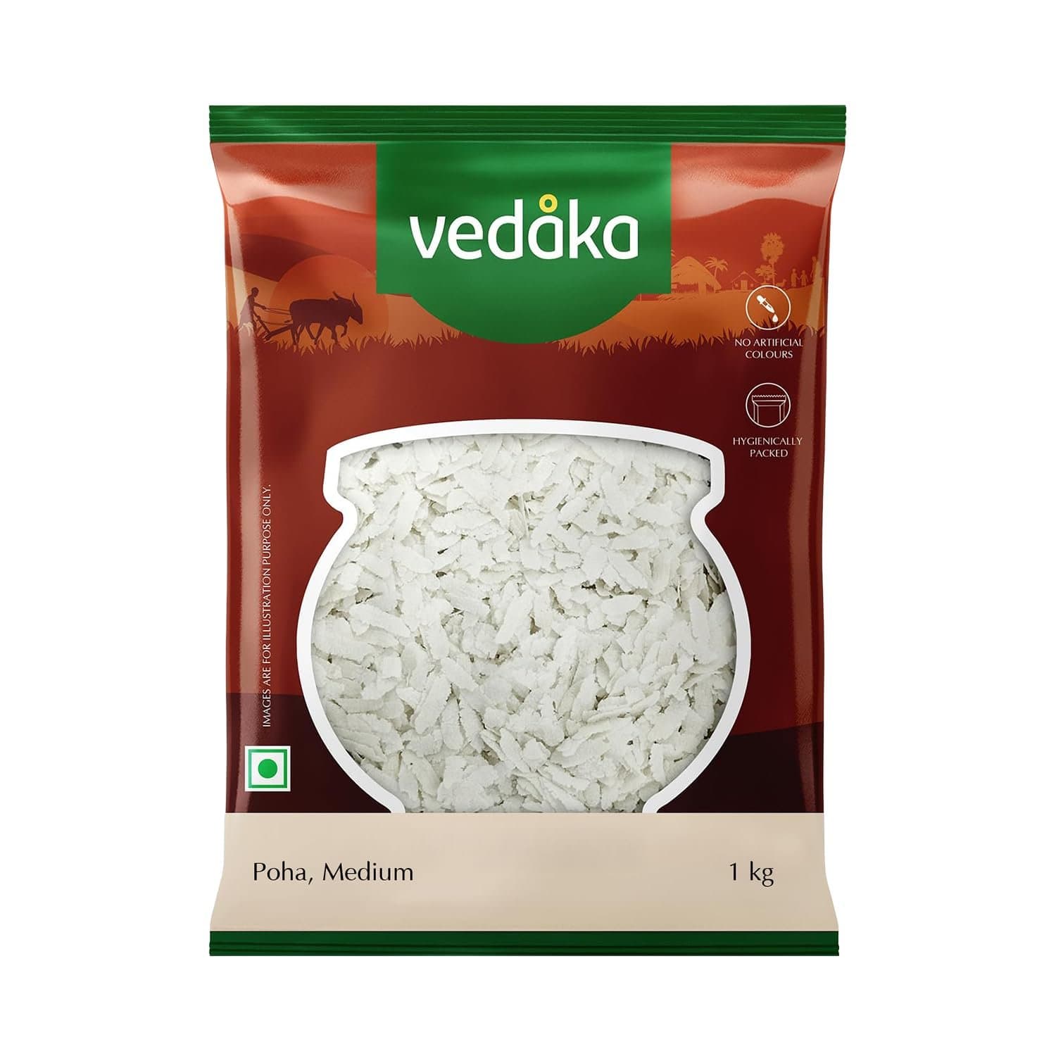 Quality Medium Poha 2lb - Flour & Grains