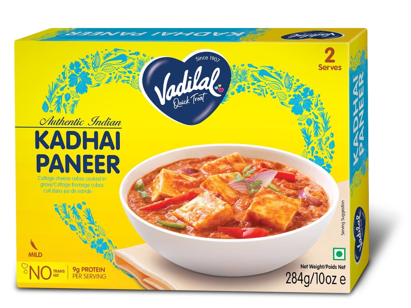 Vadilal Kadhai Paneer 284g - Frozen