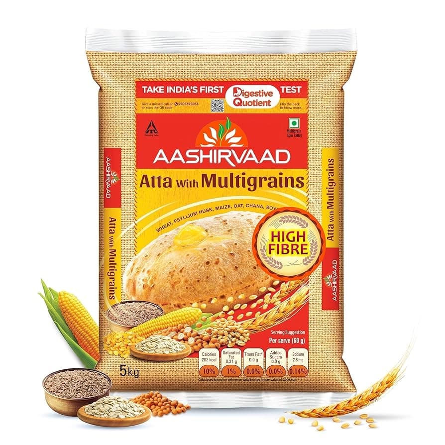 AASHIRVAAD MULTIGRAIN 10LB - Flour & Grains