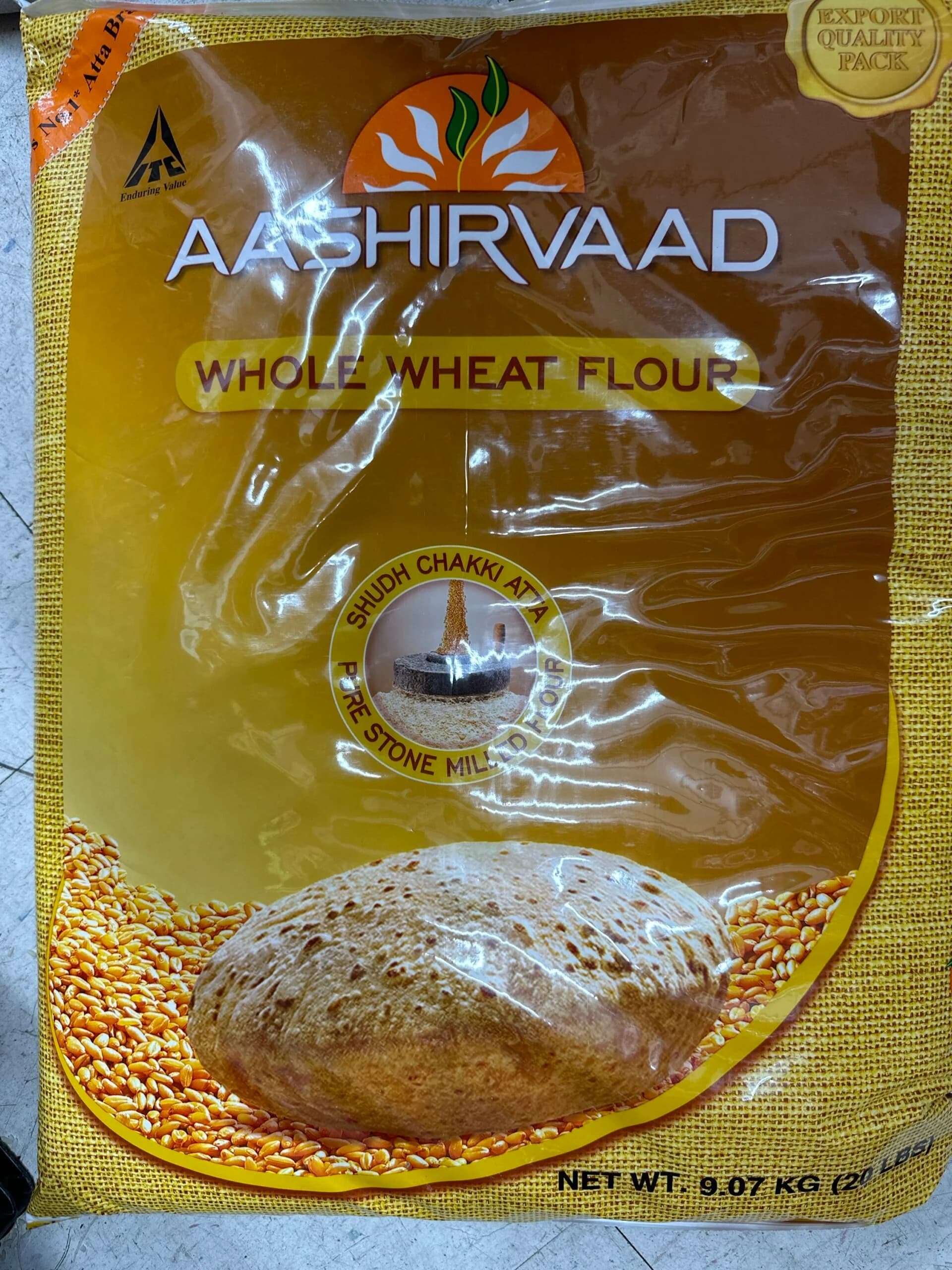 AASHIRVAAD WHOLE WHEAT 20LB - Flour & Grains