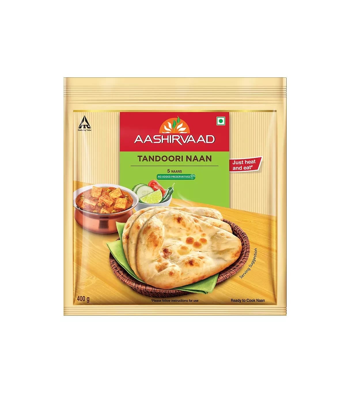 AASHIRVAD TANDORI NAAN 5PCS - Frozen