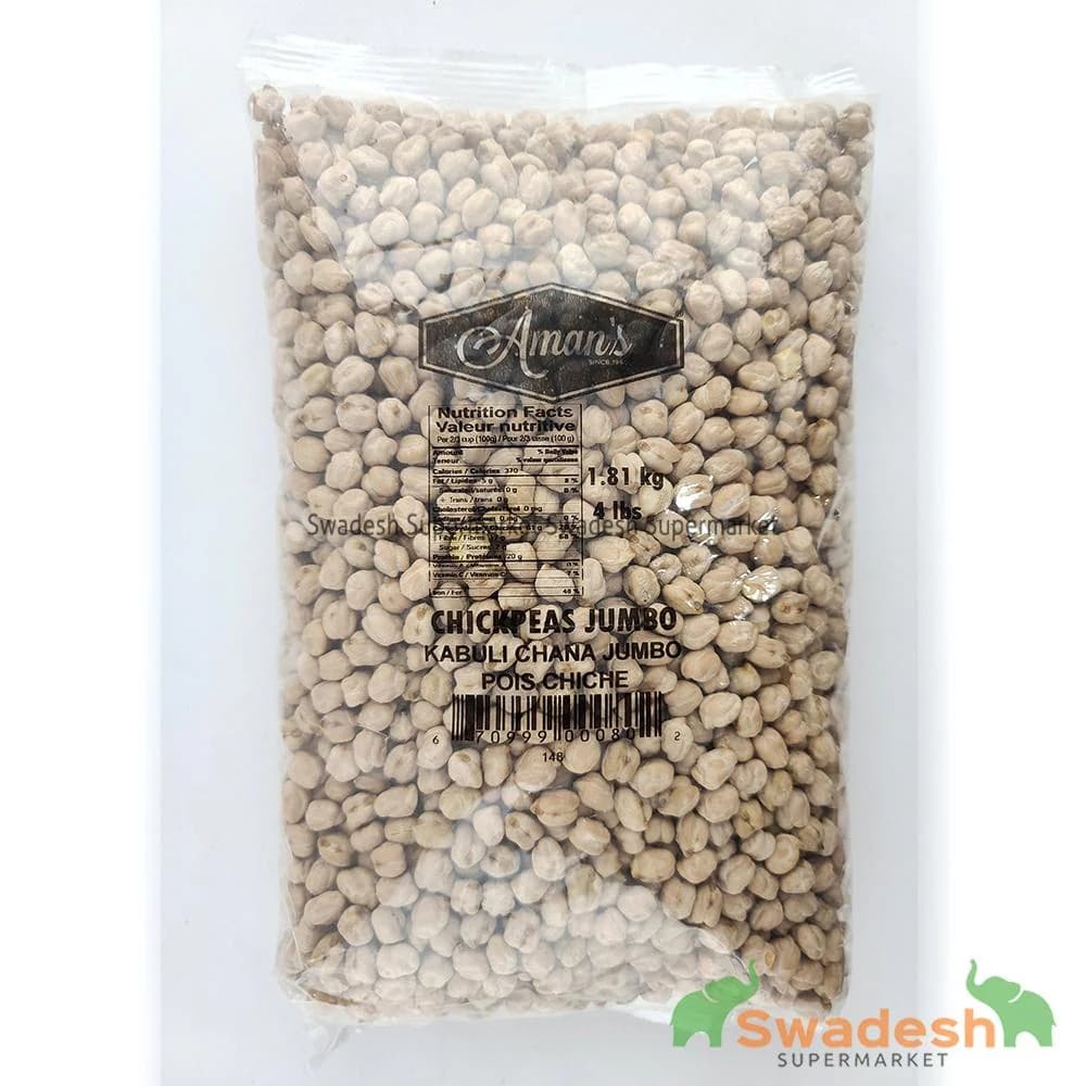 Aman Jumbo Kabuli Chana 4lb - Pulses