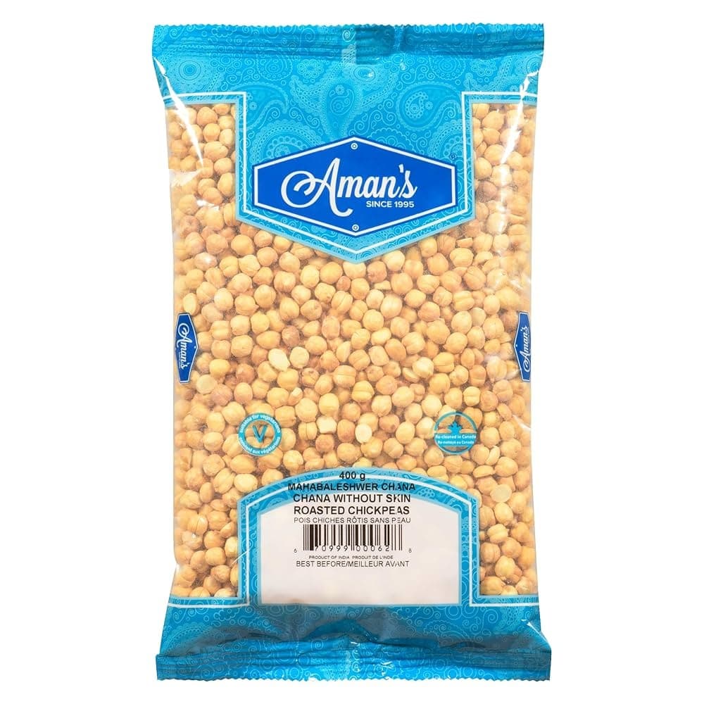 Aman's Roasted Chana with Skin 400g - Pulses
