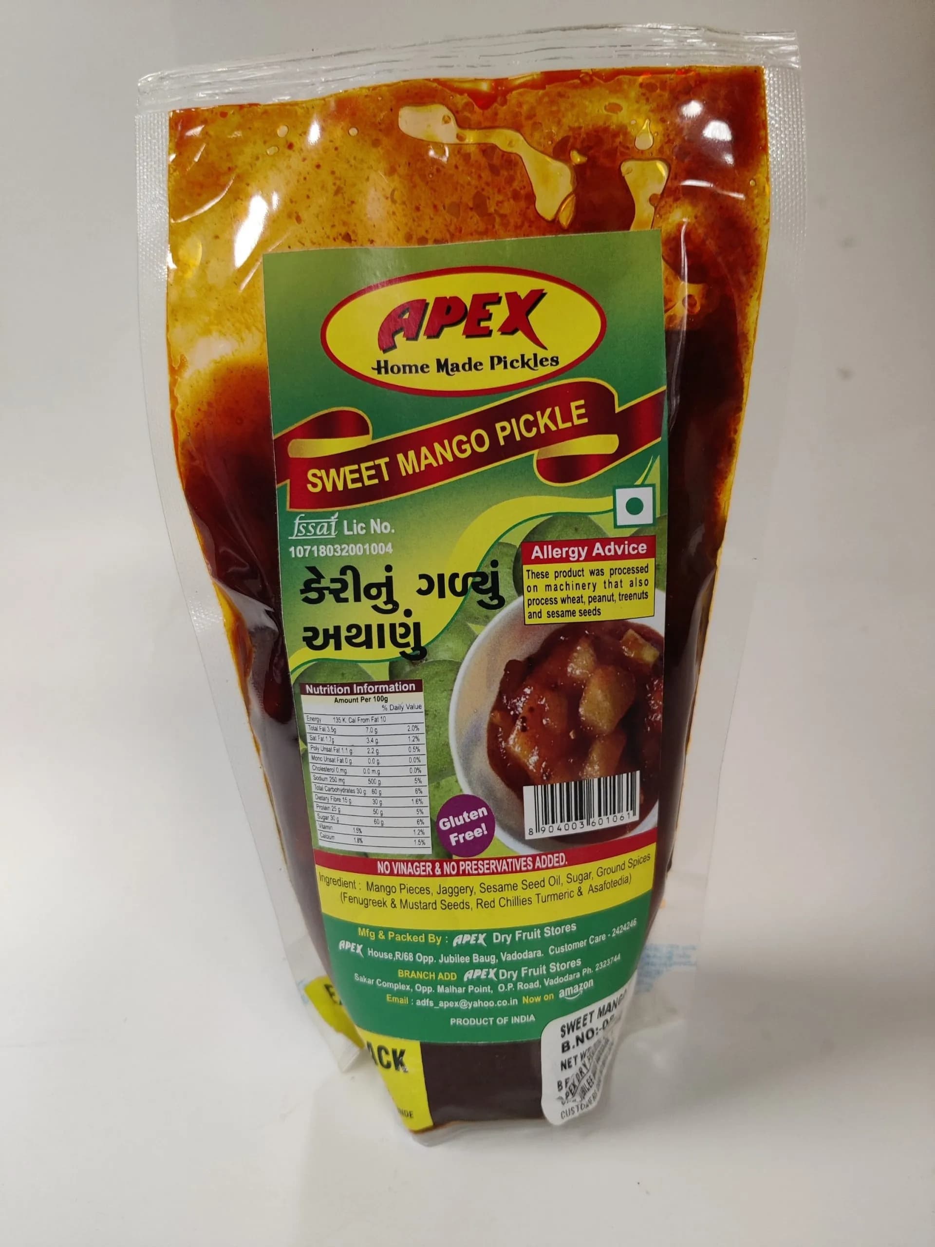 APEX SWEET MANGO PICKLE 500G - Condiments