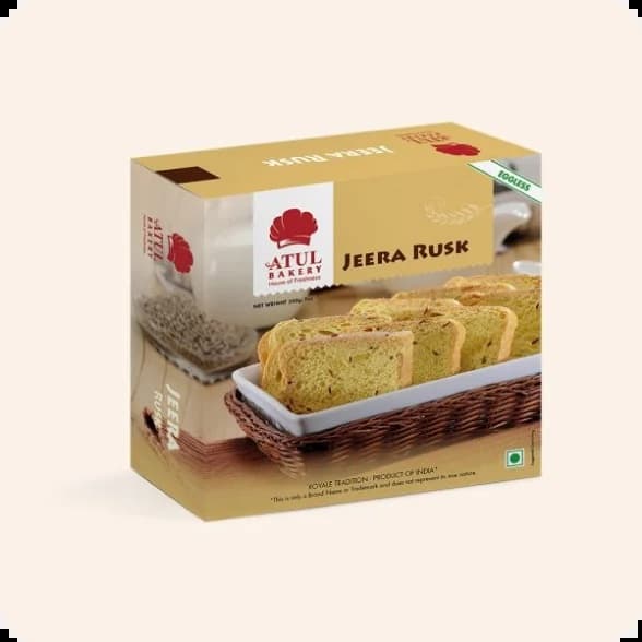 ATUL BAKERY JEERA RUSK 200G - Snacks