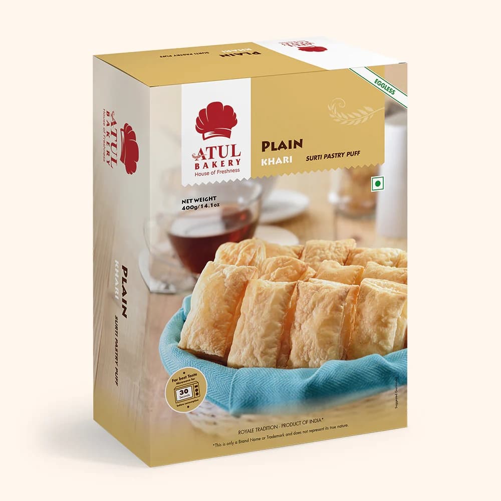 ATUL BAKERY PLAIN KHARI 400G - Snacks