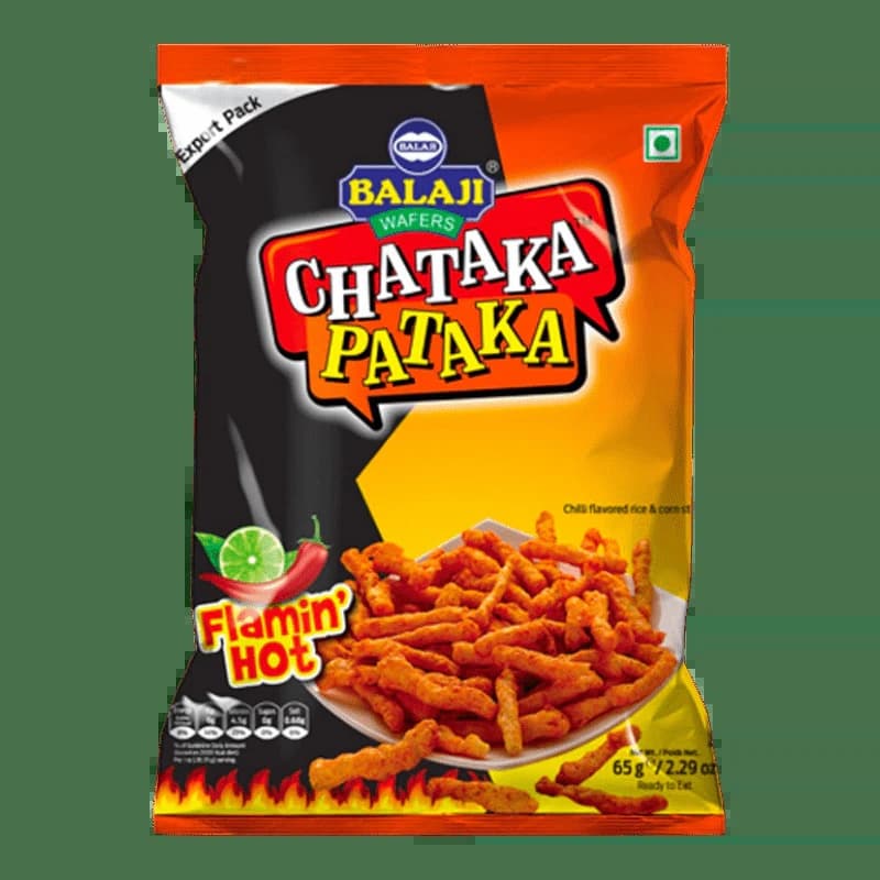 Balaji Chataka Pataka Hot 65g - Snacks