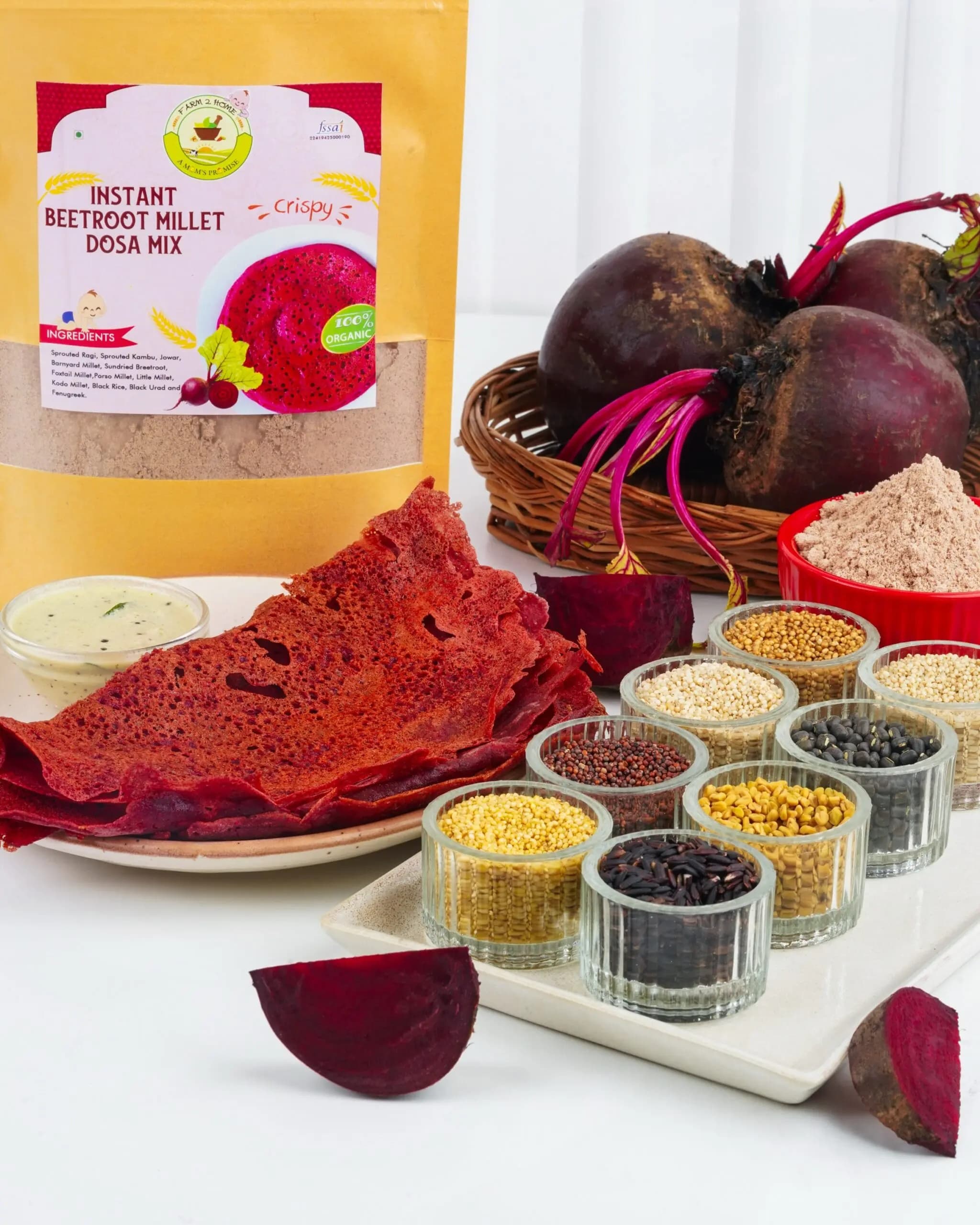 BEETROOT FOXTAIL IDLI MIX - Ready-to-Cook