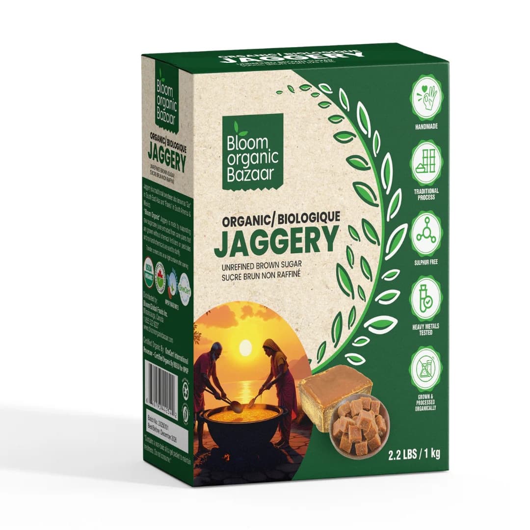 BLOOM ORG. JAGGERY 1KG - Cooking Essentials