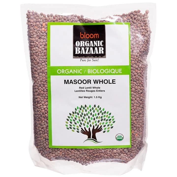 Bloom Organic Masoor Whole 2lb - Pulses