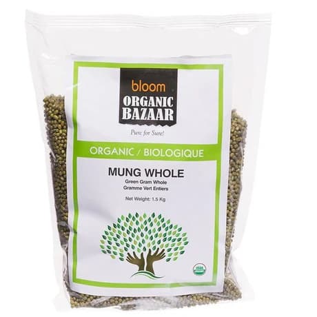 Bloom Organic Mung Whole 1.5kg - Pulses