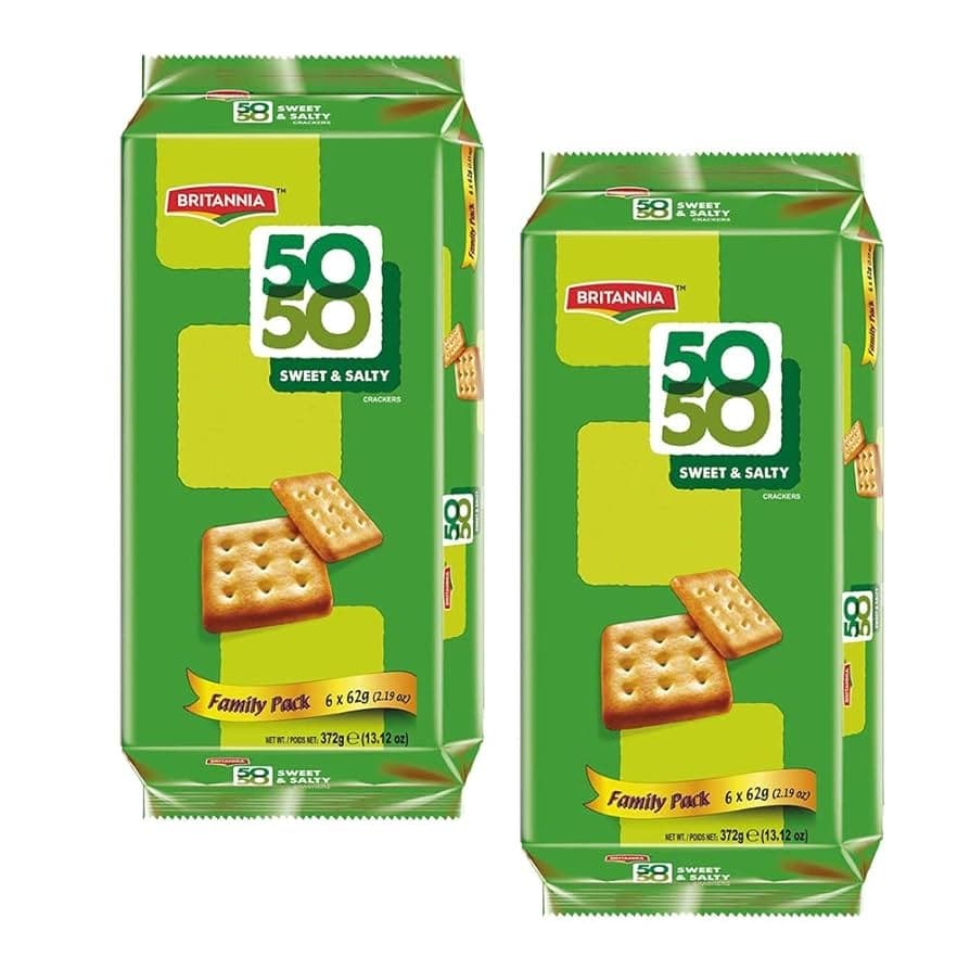 Britannia 50-50 Sweet & Salty Family Pack 372g - Snacks