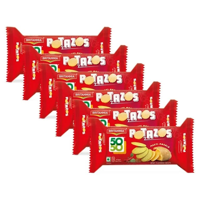 Britannia 50 50 Potazos Masti 100g - Snacks
