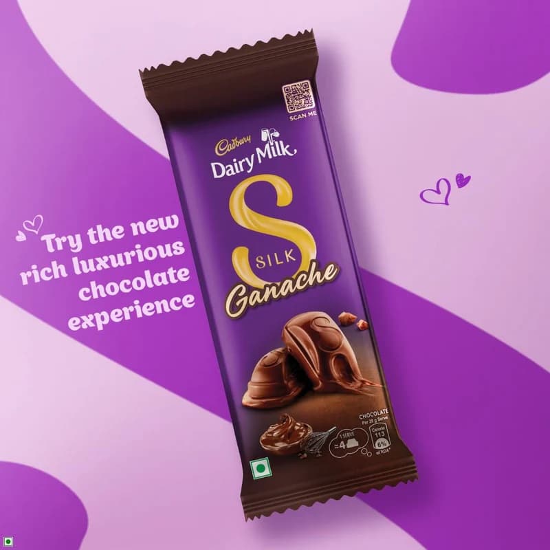 Cadbury Dairy Milk Silk Ganache Chocolate Bar 54g - Snacks