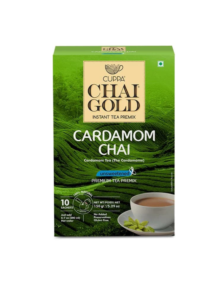 Chai Gold Cardamom Tea Sweetened 220g - Beverages