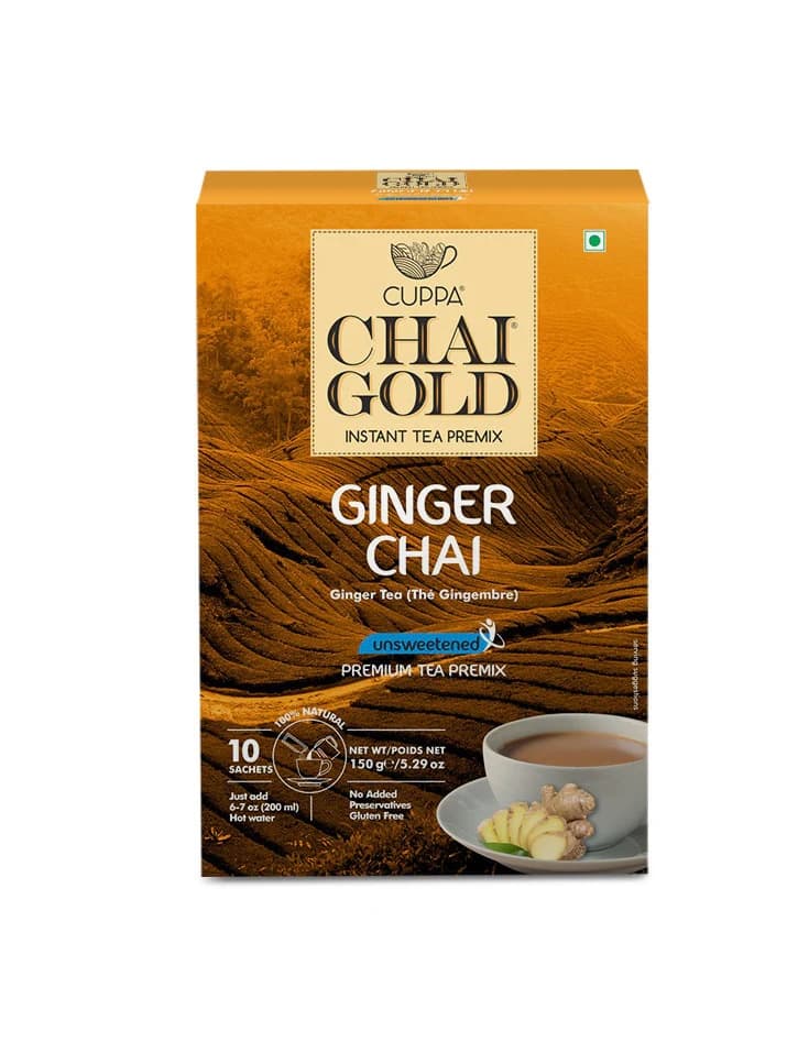 Chai Gold Ginger Tea Unsweetened 140g - Beverages