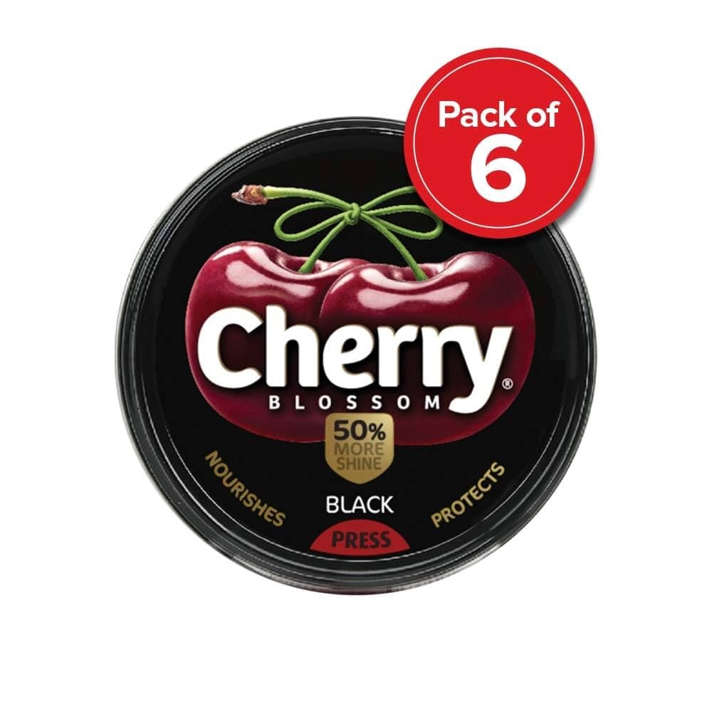 Cherry Blossom Black Liquid Shoe Polish 75ml - Household