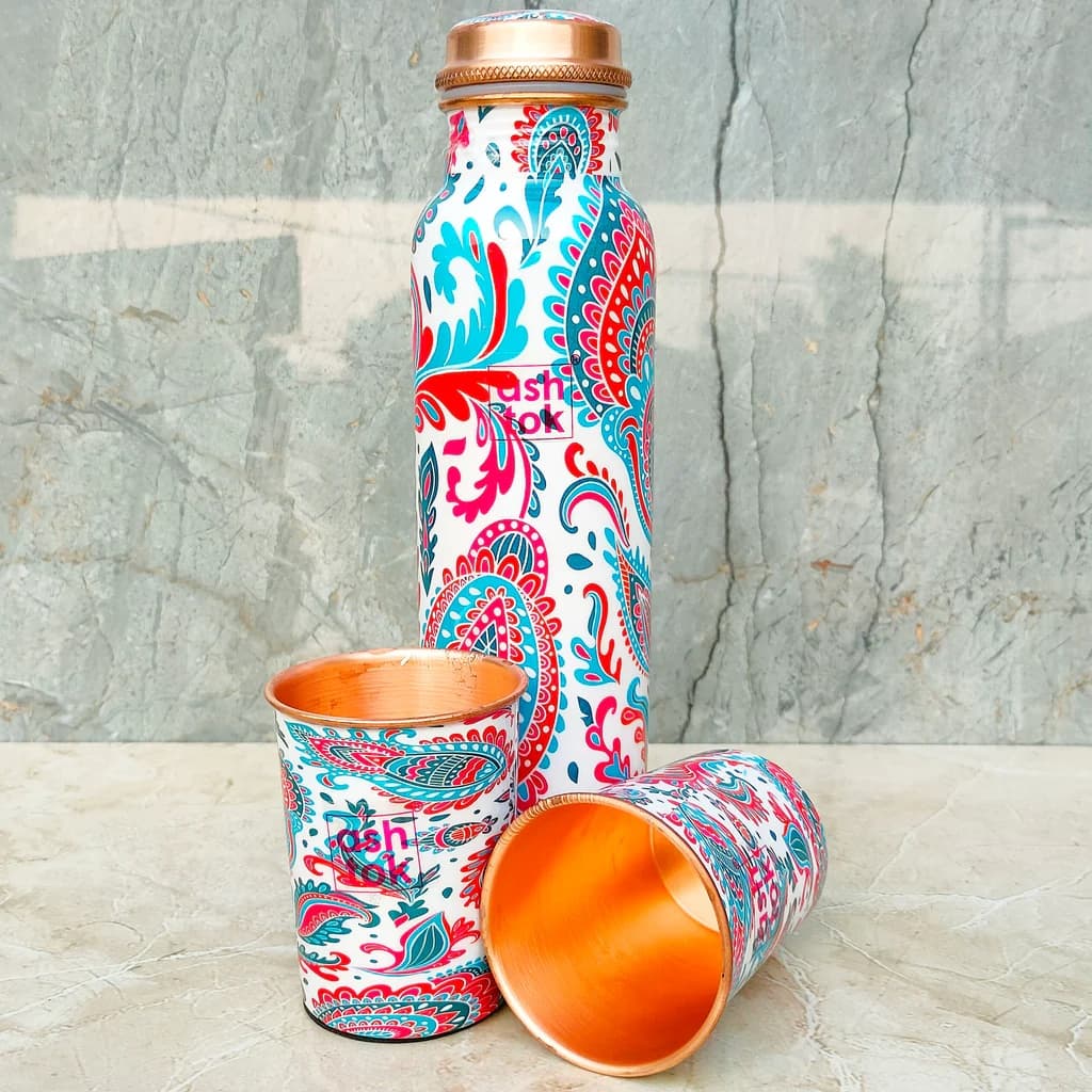 Namaste Copper Bottle HD Print - Household