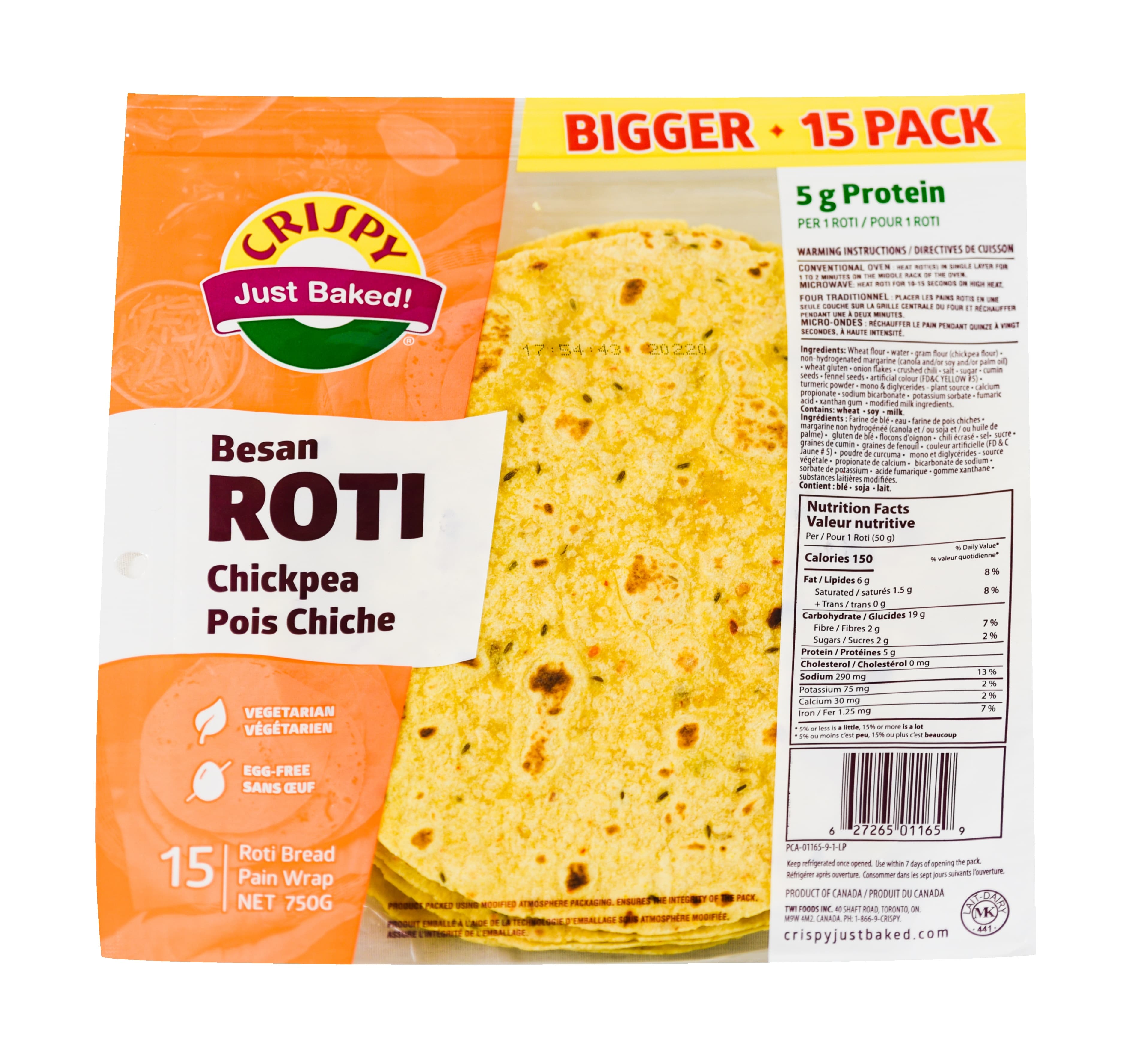 CRIPSY BESAN ROTI 500GM - Bakery & Bread
