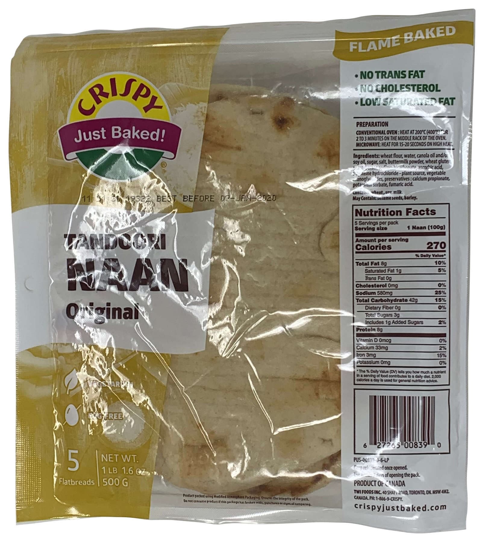 CRISPY TANDOORI NAAN ORIGINAL - Bakery & Bread