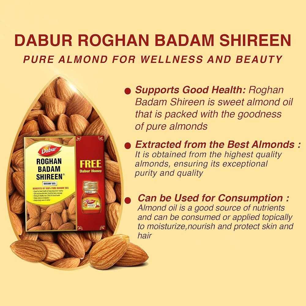DABUR ROGHAN BADAM OIL 50ML - Health & Care