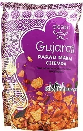 Deep Gujarati Papad Makai Chevda 340g - Snacks