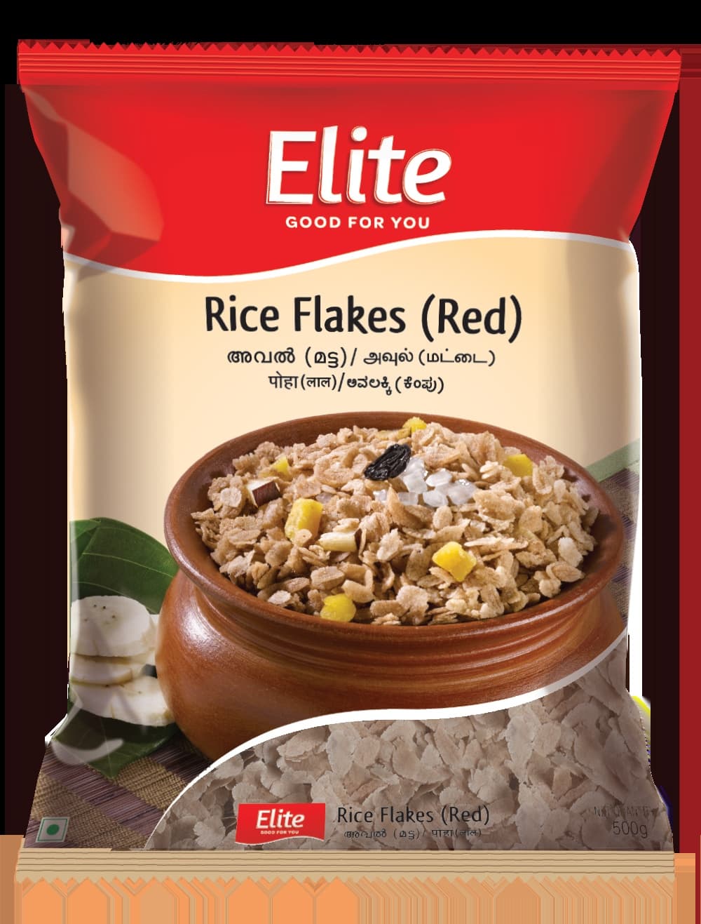 ELITE RICE FLAKES RED 1KG - Flour & Grains