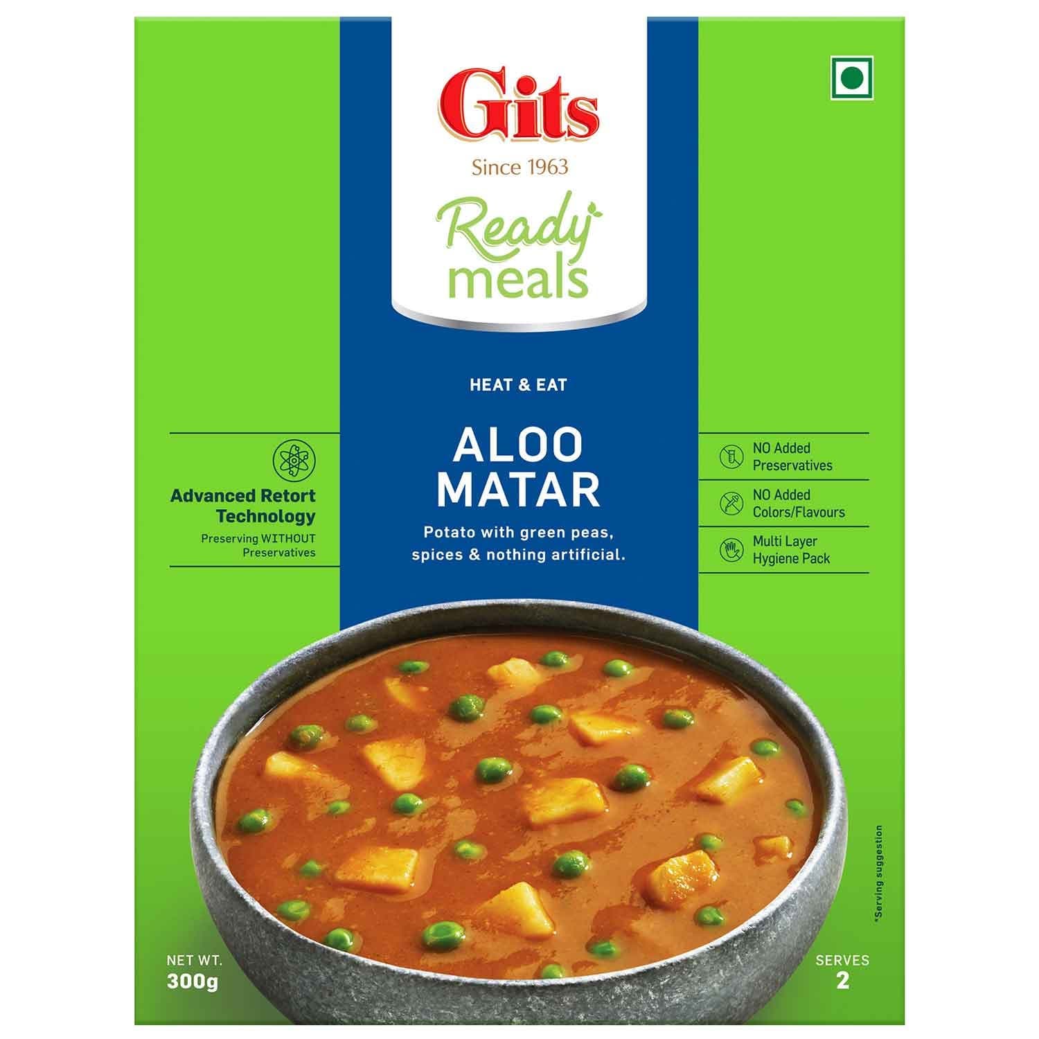 GITS ALOO MATAR 300GM - Ready-to-Cook