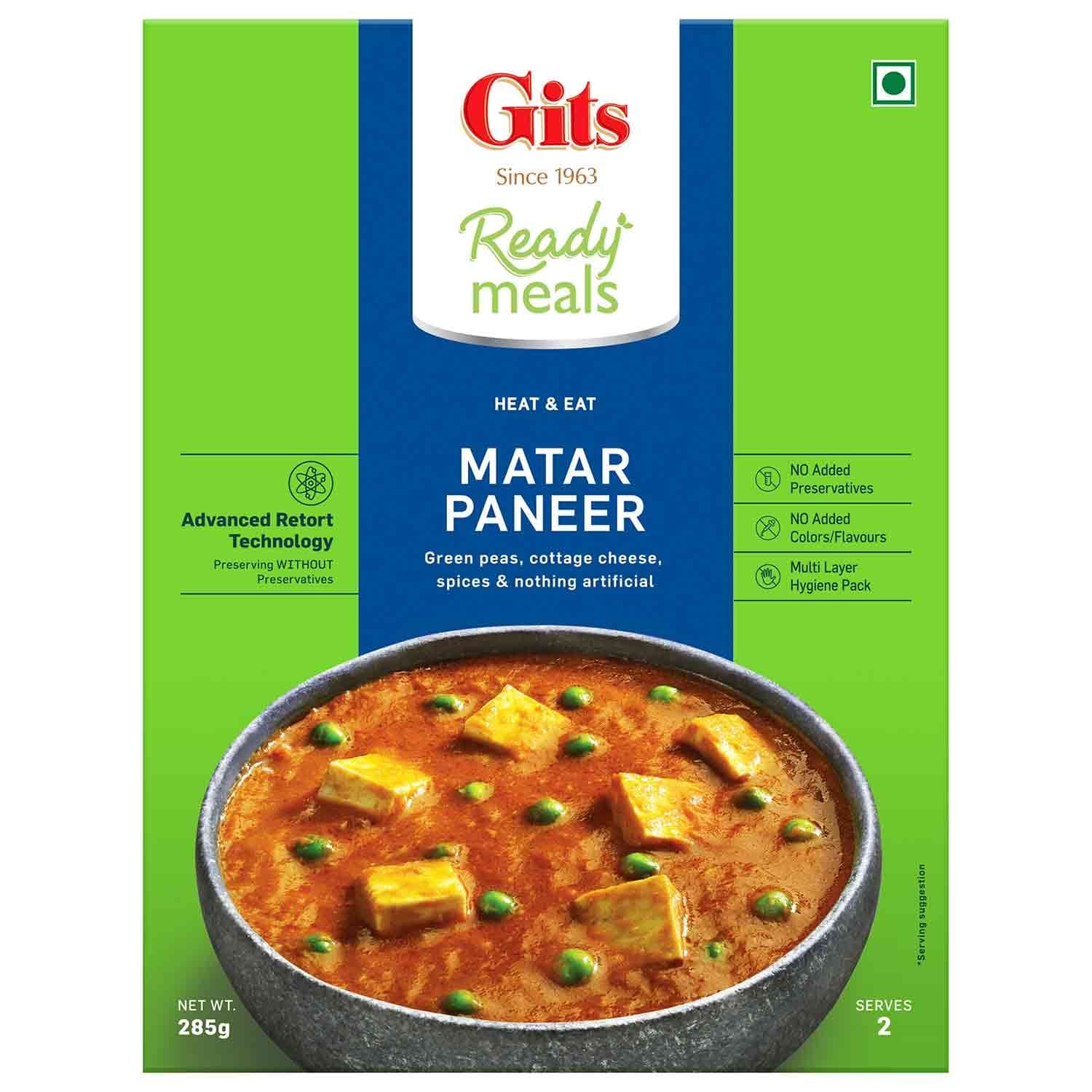GITS MATAR PANEER 285GM - Ready-to-Cook