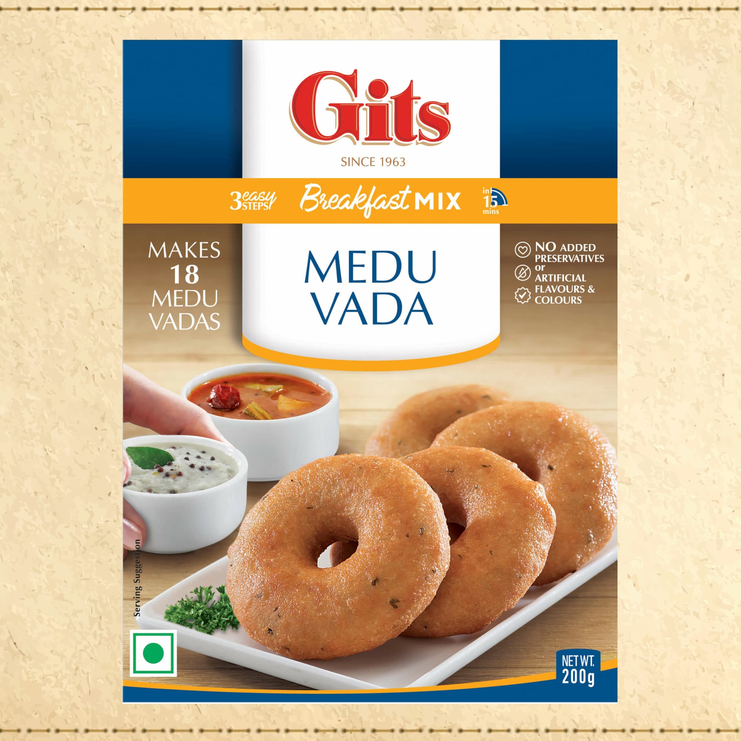 GITS MEDU VADA 200G - Ready-to-Cook