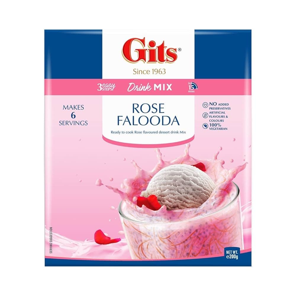 GITS Rose Falooda Mix 200g - Snacks