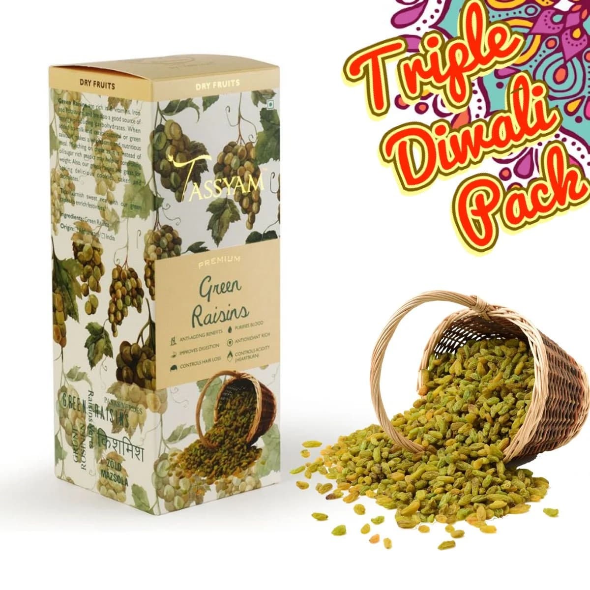 GC GREEN RAISINS 400GM - Snacks