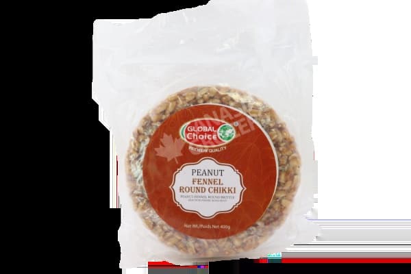 GC PEANUT CHIKKI ROUND 400GM - Snacks