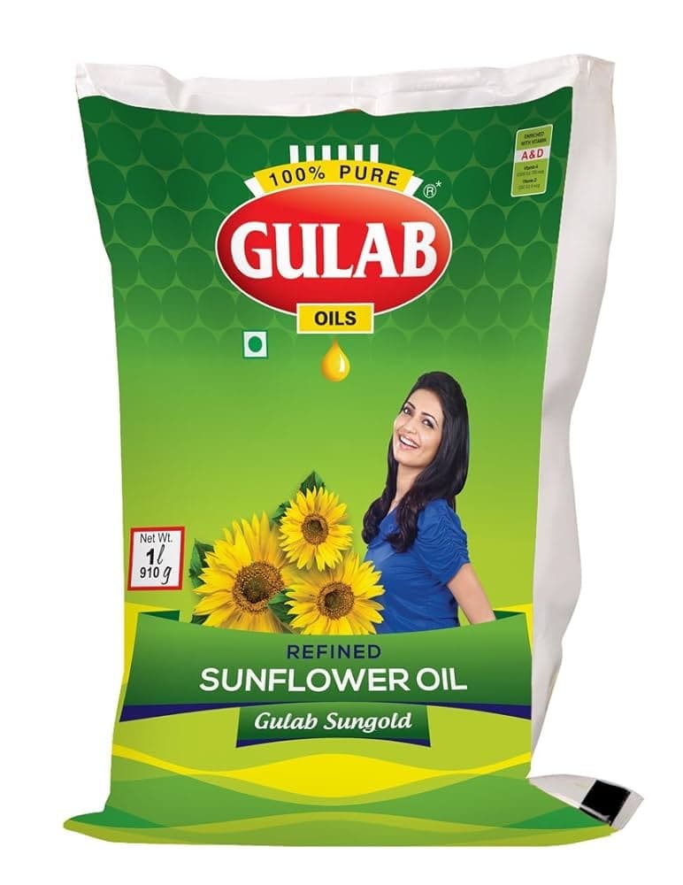 GULAB SUNFLOWER OIL 910 G - Cooking Essentials