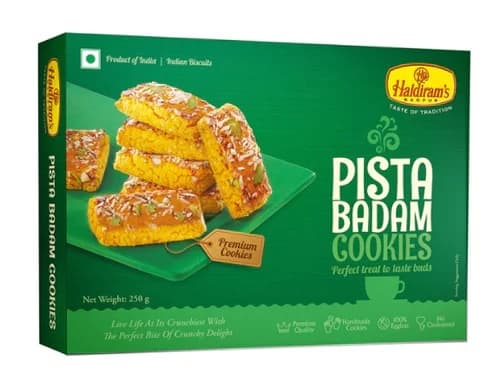 Haldiram's Pista Badam Biscuits 250g - Snacks