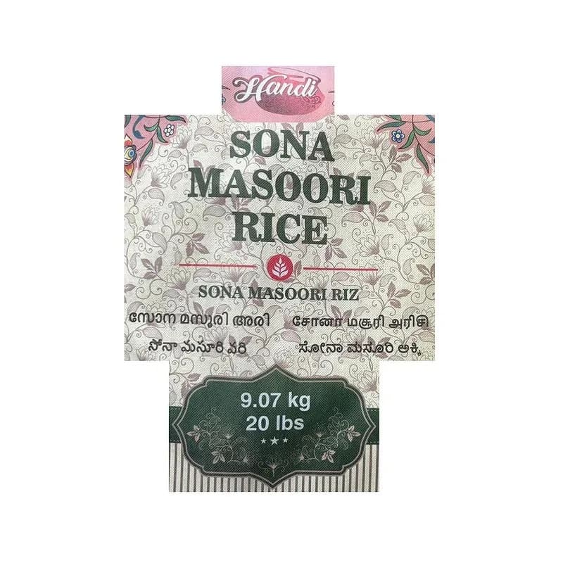 HANDI SONA MASOORI RICE 20LB - Flour & Grains