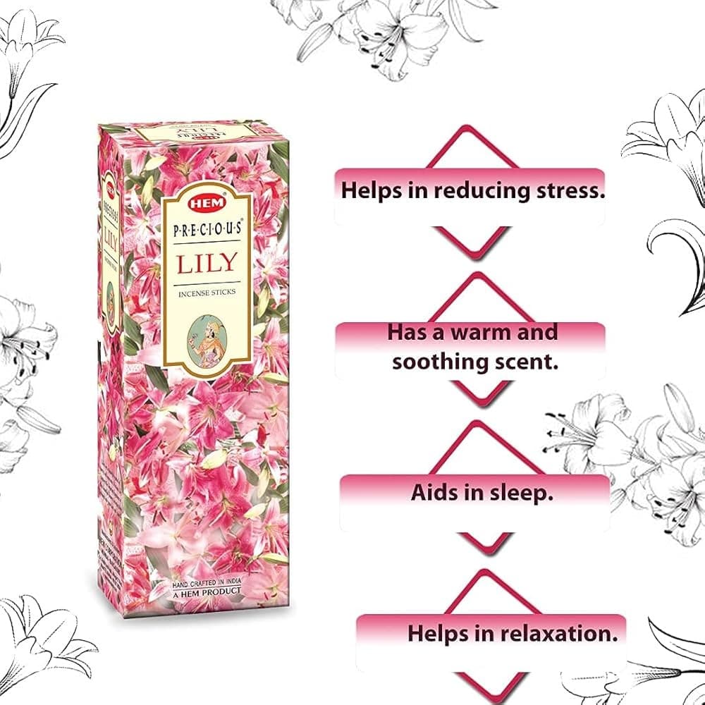 HEM Lily Incense Sticks Pk-6 - Religious